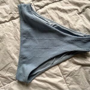 Aerie Textured Ribbed high cut cheeky light blue Bikini Bottom